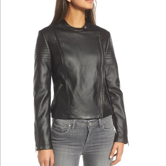 Cupcakes&Cashmere Cherlin Faux Leather Jacket NWOT - Picture 9 of 10